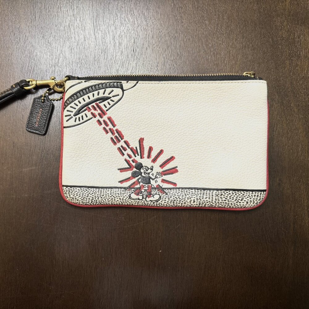 Coach Disney Mickey Mouse X Keith Haring Small Wristlet